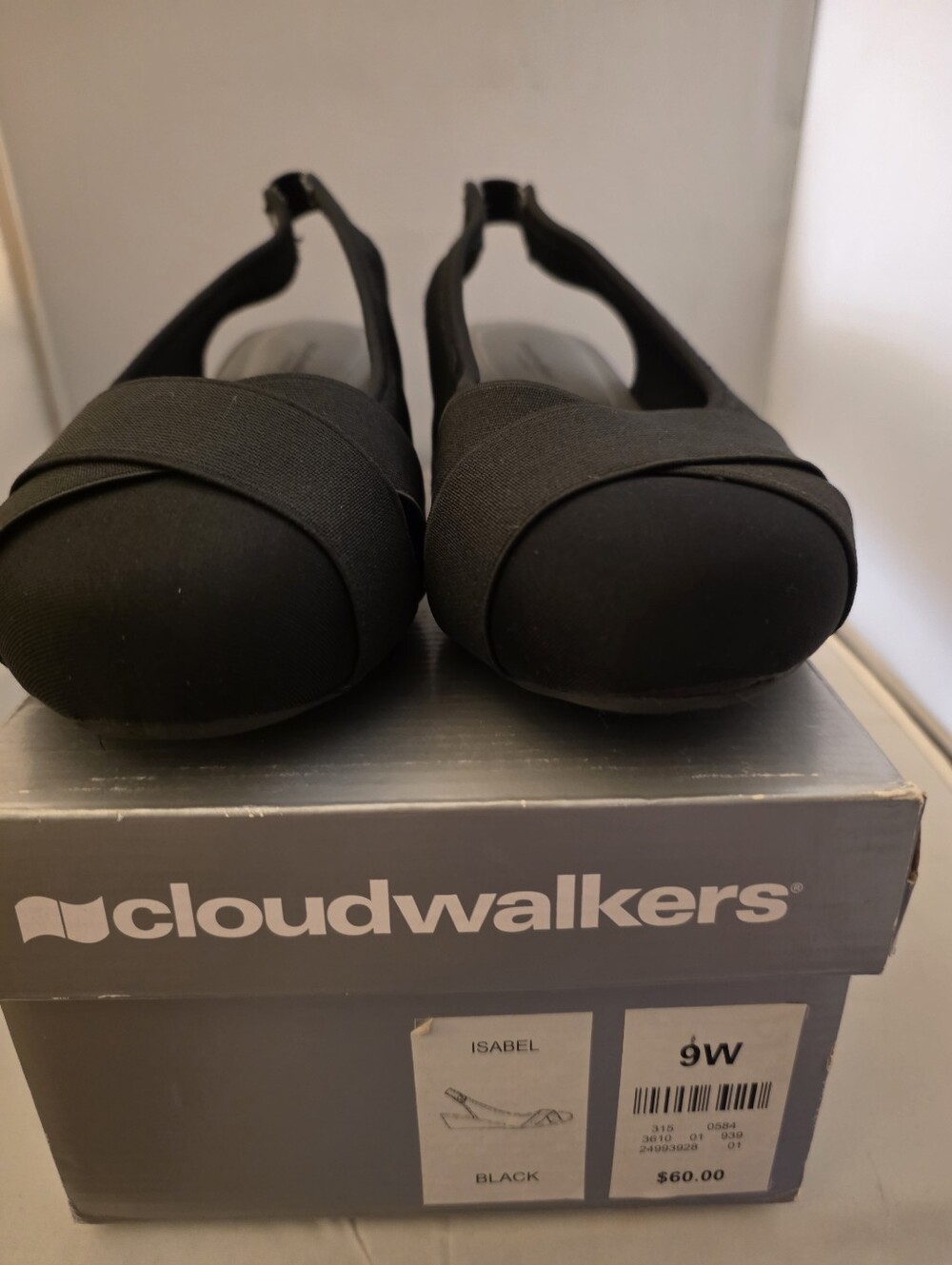 cloudwalkers Black Slingback Flats for Women